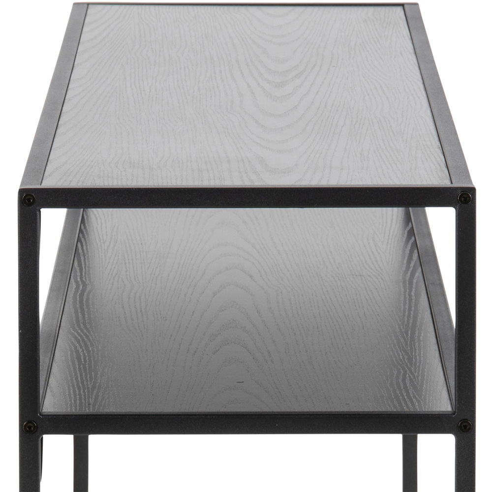Florence Seaford Single Shelf Black Top Metal Console Table Image 7
