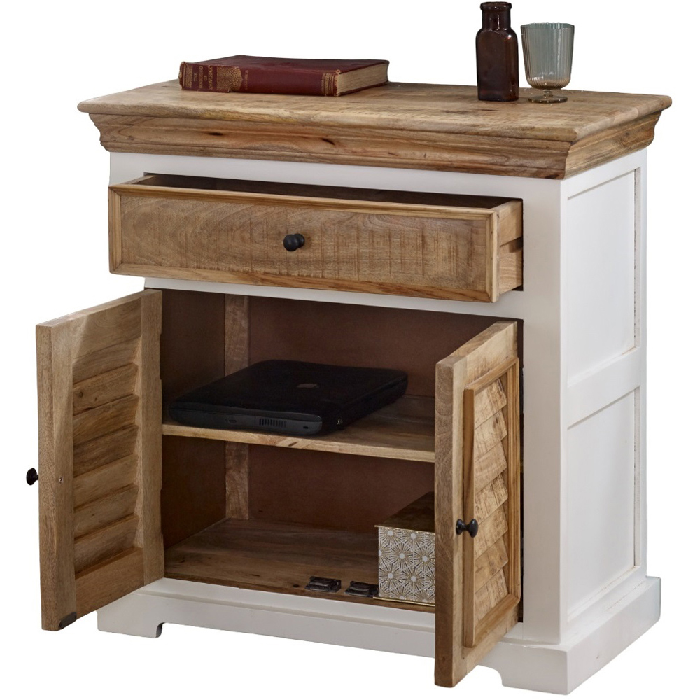 Brooklyn Alfie 2 Door Single Drawer Wood Sideboard Image 3