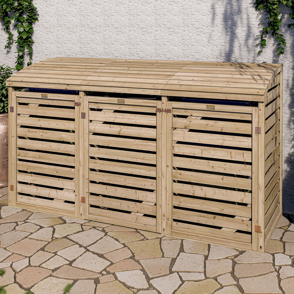 Rowlinson Single Bin Storage Unit with Double Box Store Image 2