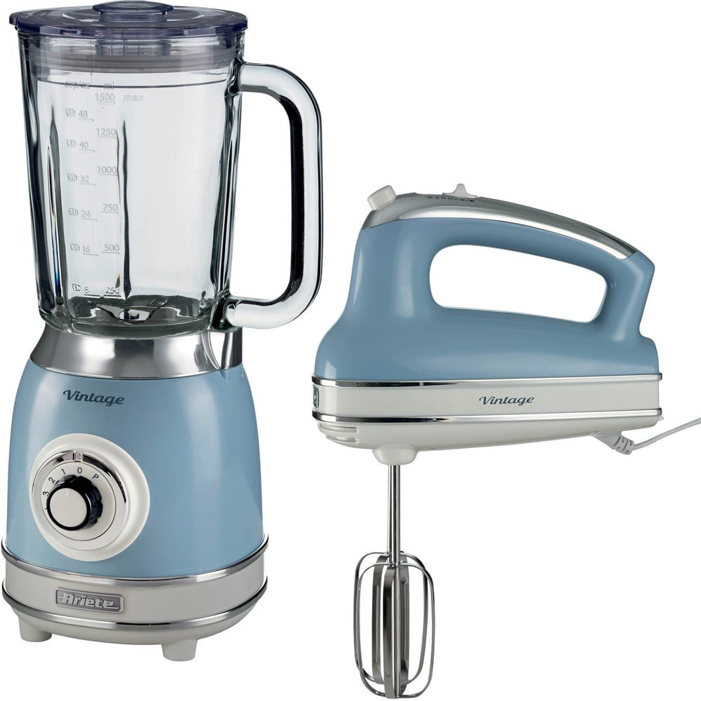 Ariete ARPK57 Blue Vintage Hand Whisk and Jug Blender Image 1
