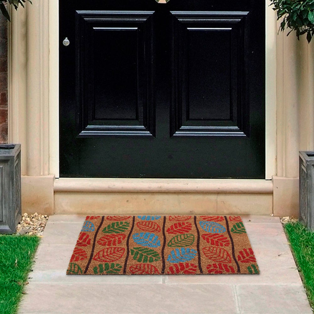 Coco & Coir Early Leaves Coir Door Mat 45 x 75cm Image 2