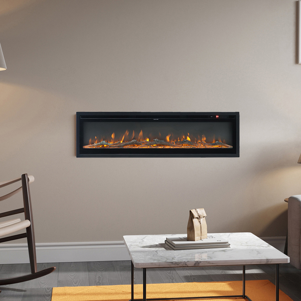 Living and Home 12 Flame Colour Mounted Inset or Freestanding Electric Fireplace 40 inch Image 2