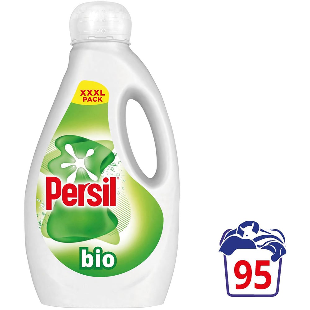 Persil Bio Liquid Detergent XXXL 95 Washes 2.565 Litre 4 Pack Image 4