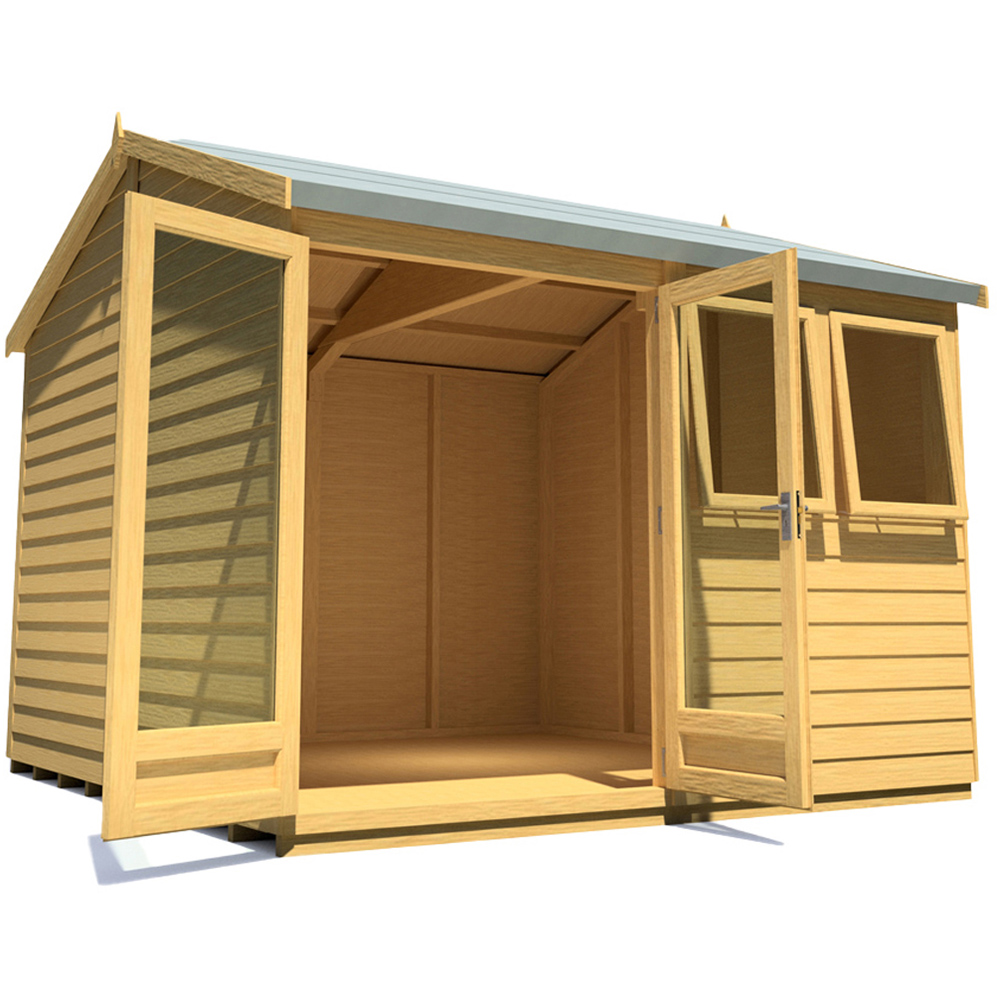 Shire 10 x 10ft Double Door Superlap Apex Garden Studio Image 4