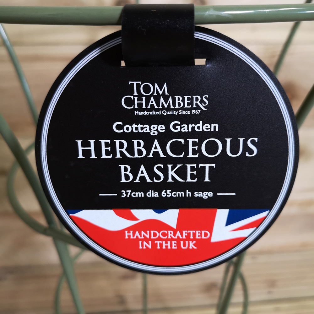 Samuel Alexander Sage Green Steel Herbaceous Garden Plant Support Basket 65cm x 37cm Image 5