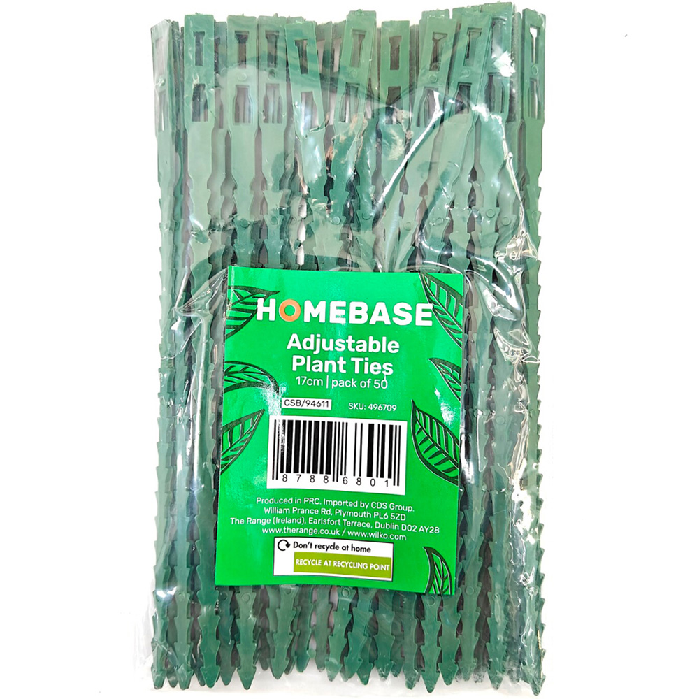 Pack of 50 Adjustable Plant Ties Green Image 2