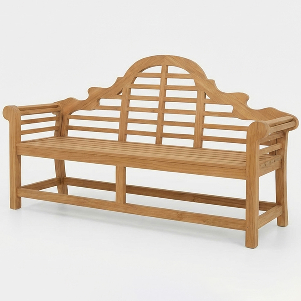Royalcraft Ciara 3 Seater Curved Lattice Backrest Acacia Wood Garden Bench Image 2