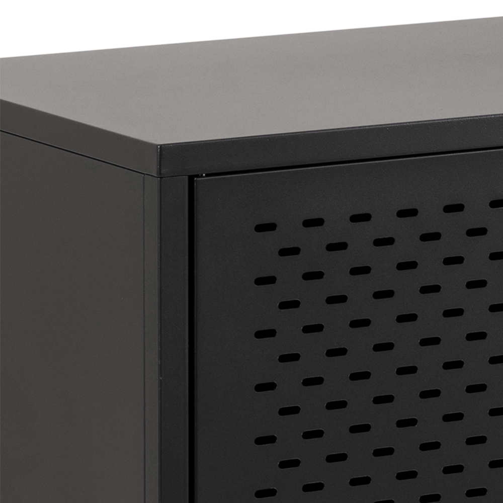 Florence Newcastle 3 Door Matt Black Raised Sideboard Image 7