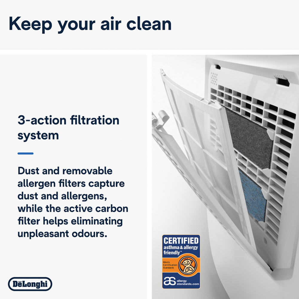 De'Longhi Tasciugo AriaDry Multi White Digital Dehumidifier 16L  Image 4
