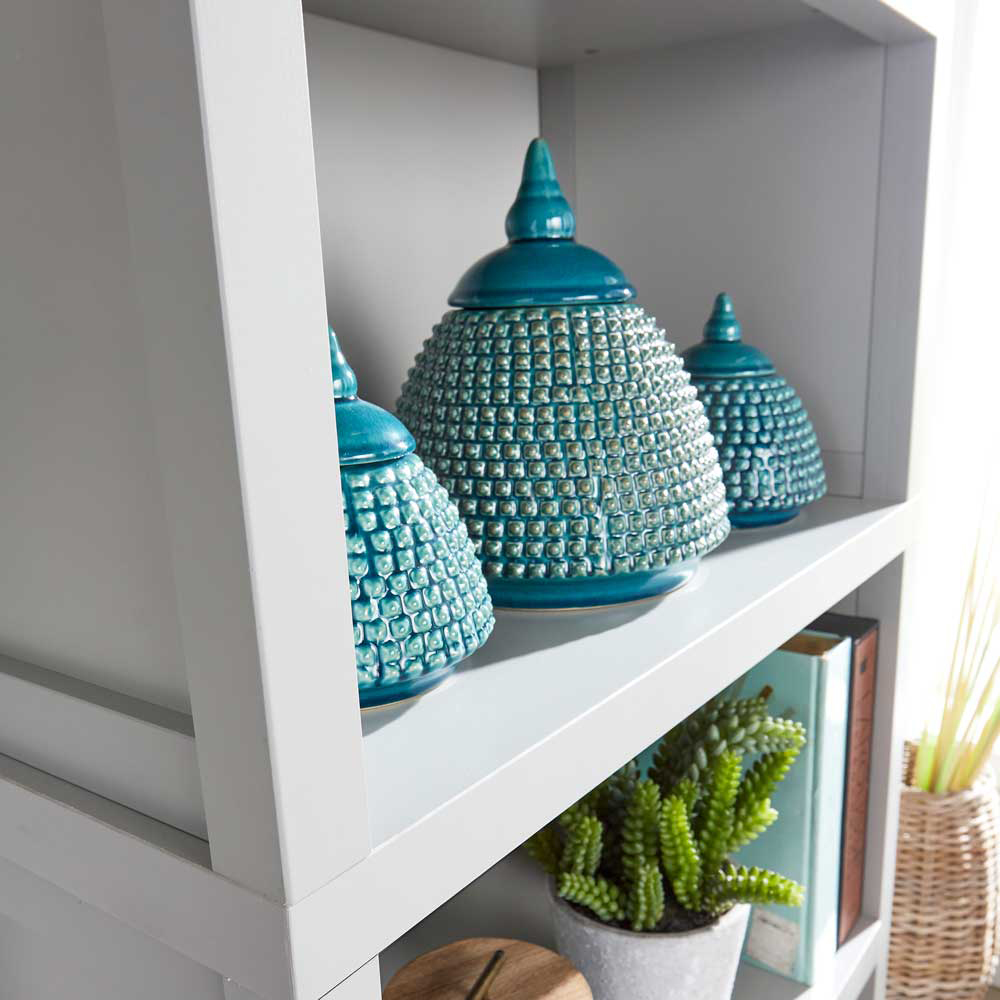 Home Source Avon Single Drawer 4 Shelf Grey Bookcase Image 4