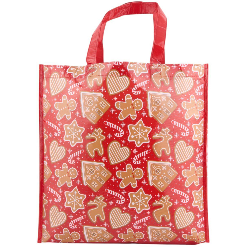 Assorted Gingerbread Shopper Bag Black or Red Image 5