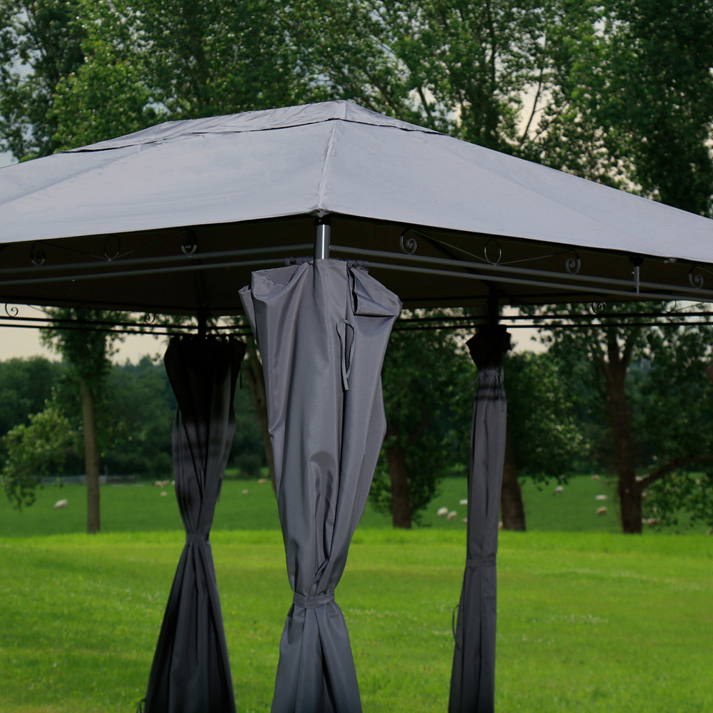 Charles Bentley 3 x 4m Grey Art Gazebo Image 6