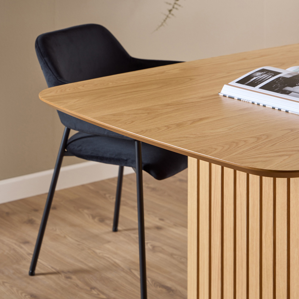 Florence Christo Rectangular 8 Seater Dining Table Oak Image 7