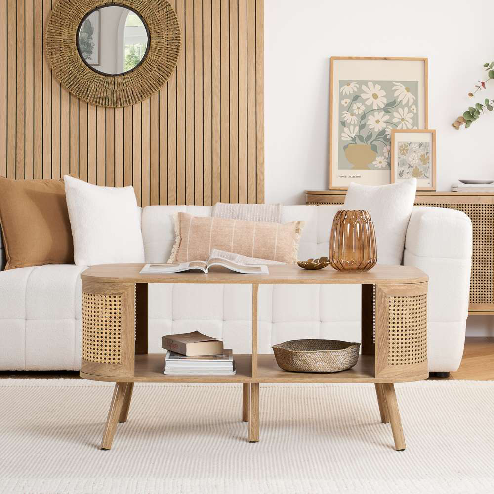 Birlea Noah 2 Shelf Rattan Effect Coffee Table Image 8