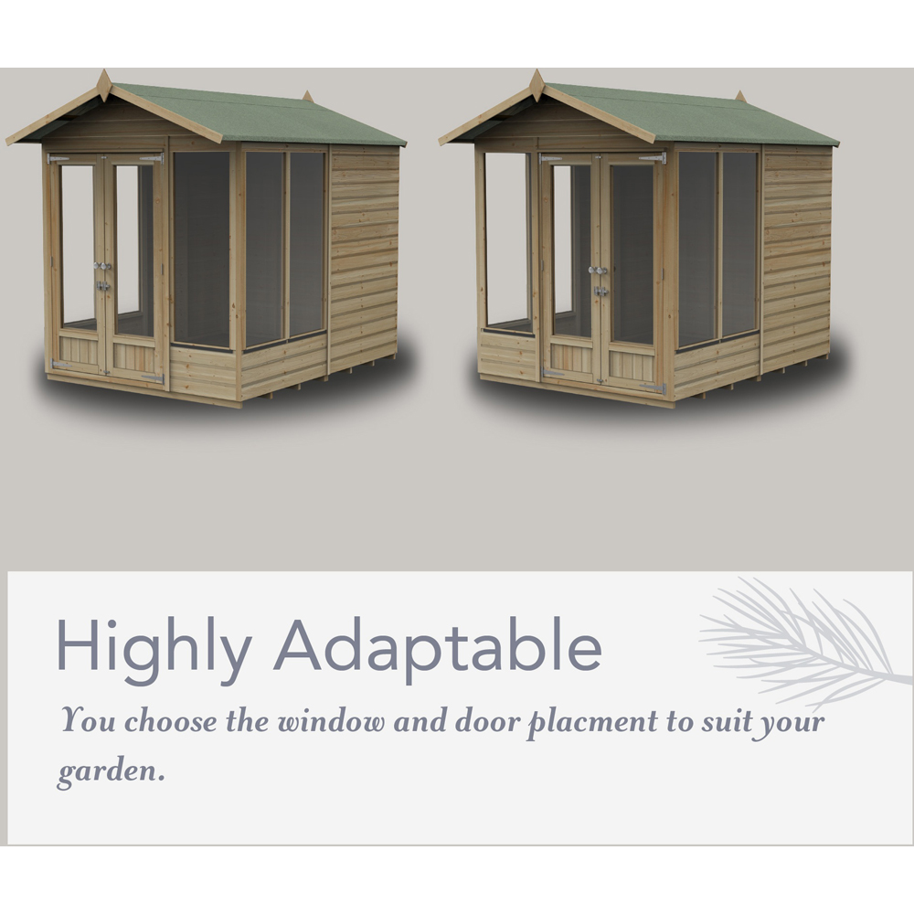 Forest Garden Beckwood 8 x 10ft 2 Opening Shiplap Apex Summerhouse Image 7