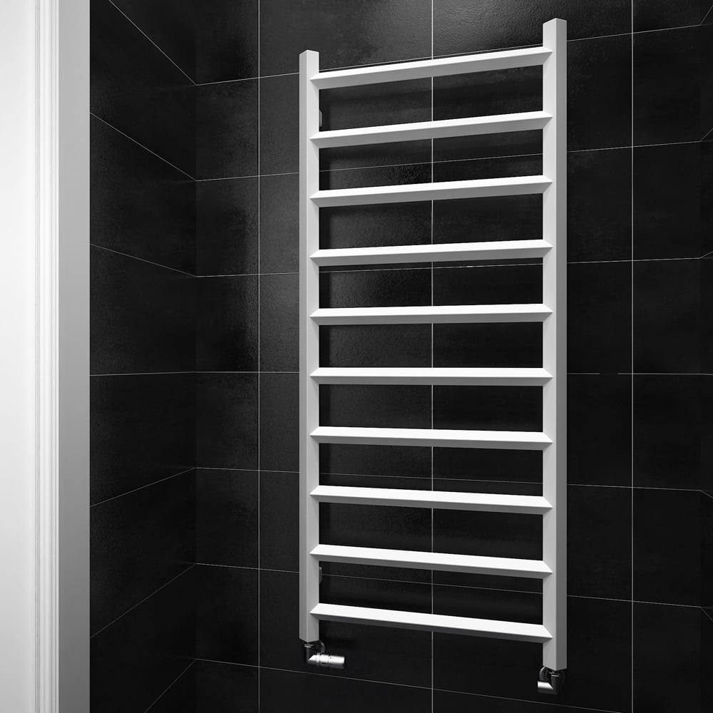 Terma Crystal 1364 BTU Soft White Electric Heated Towel Rail 1200 x 500mm Image 2