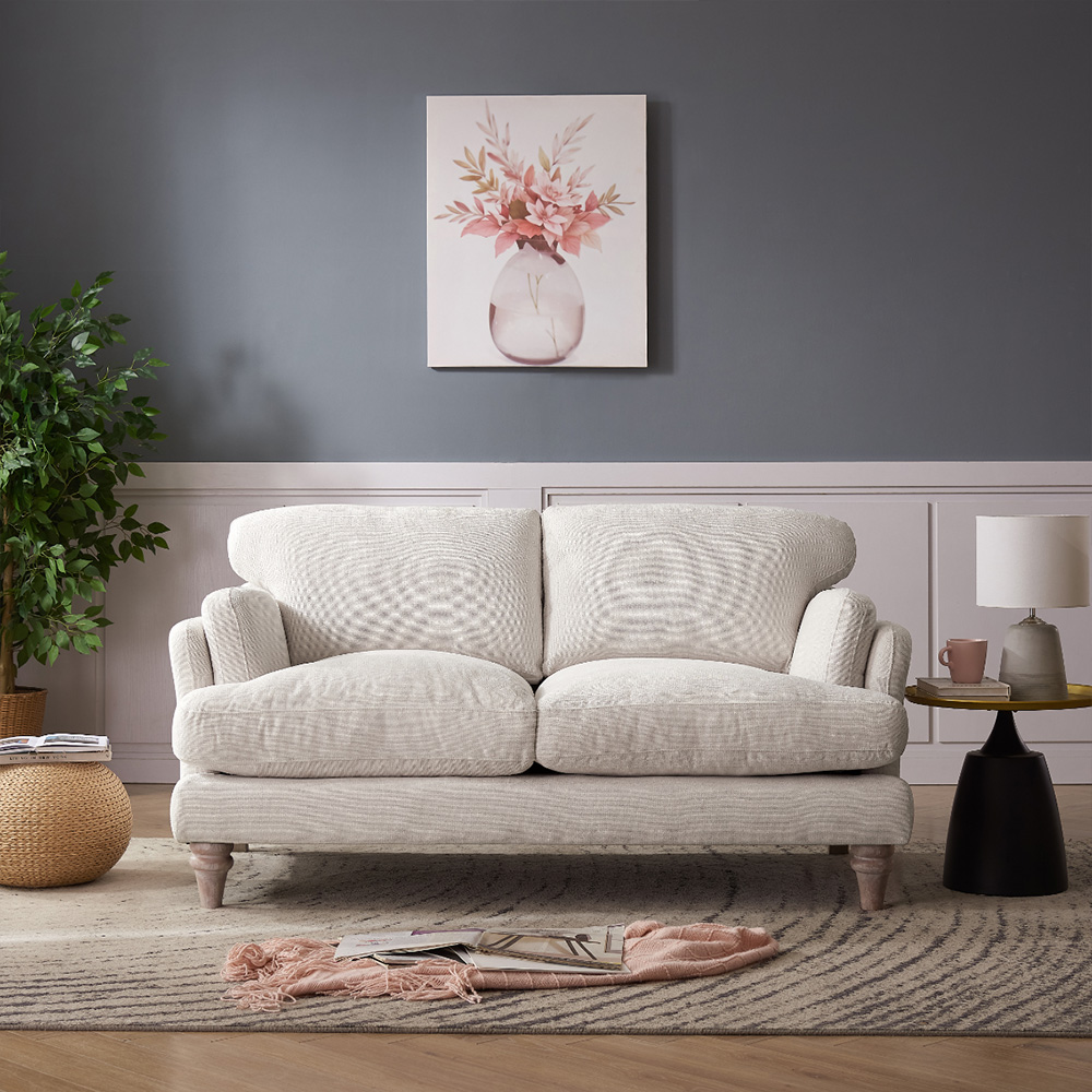 Home Detail Regent 2 Seater Ivory Linen Sofa Image 9