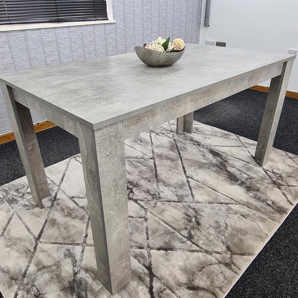 Portland 4 Seater Velvet Wooden Dining Set with Bench Grey and Black Image 3