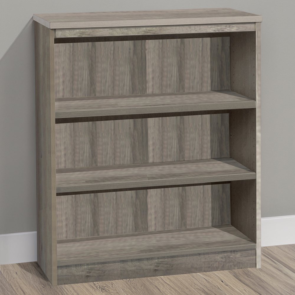 R White Cabinets 3 Shelf Grey Nebraska Mid Height Bookcase Image 1