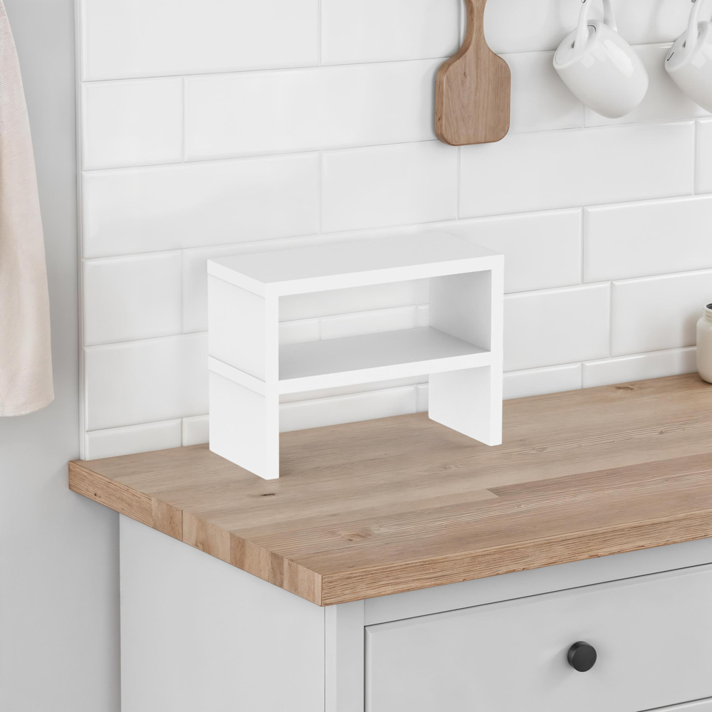 Decortie Dean 2-Tier White Kitchen Wall Shelf 25mm Image 3