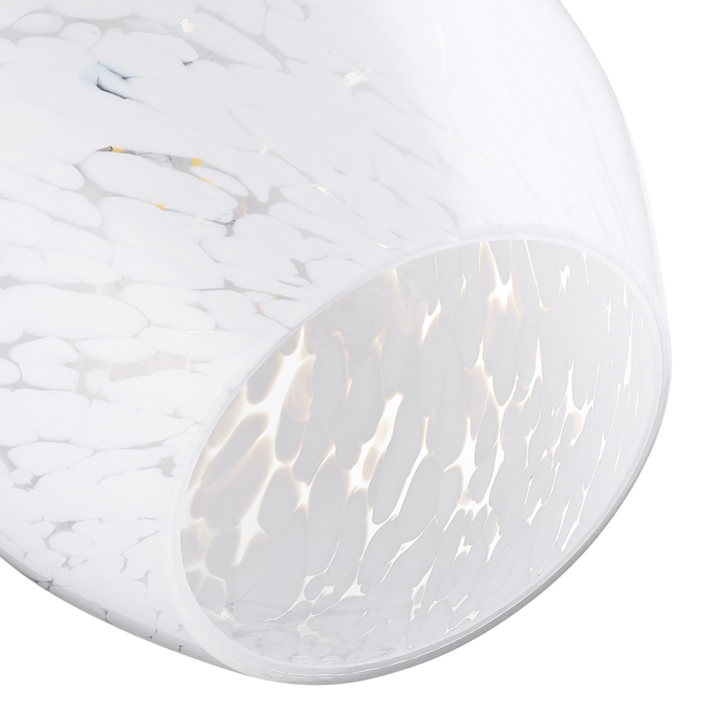 Happy Homewares Opal White Snowflake Glass Pendant Shade Image 4