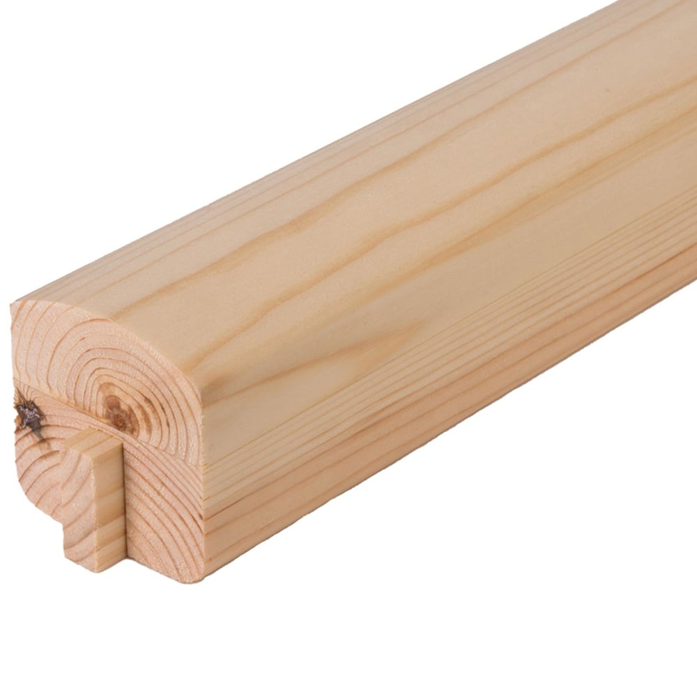 ​Blueprint Joinery Curved Pine Handrail and Base Rail Set for Glass Panel 4.2m Image 2