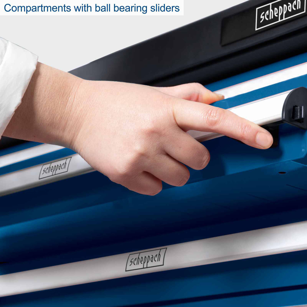 Scheppach TW1000, 263-Piece 7 Drawer Lockable Tool Trolley Image 8