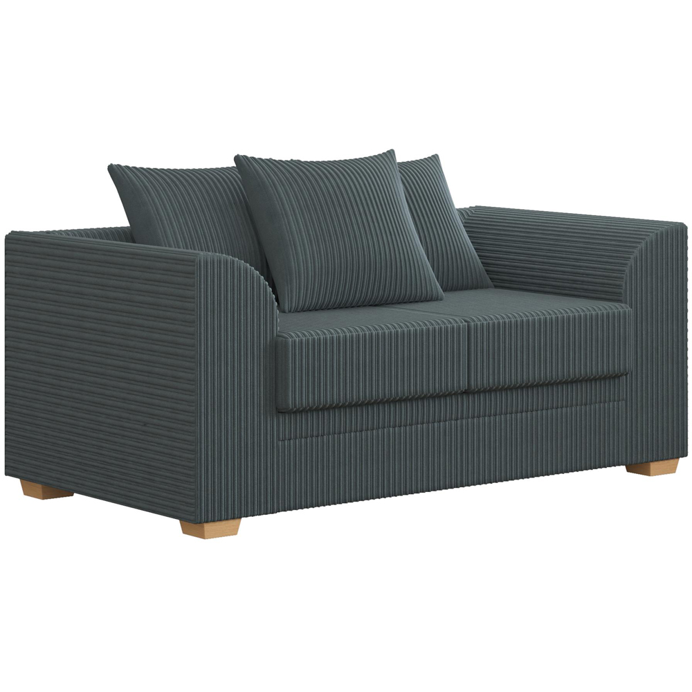 Modo 5 Seater Charcoal Jumbo Cord Scatter Back Sofa Set Image 3