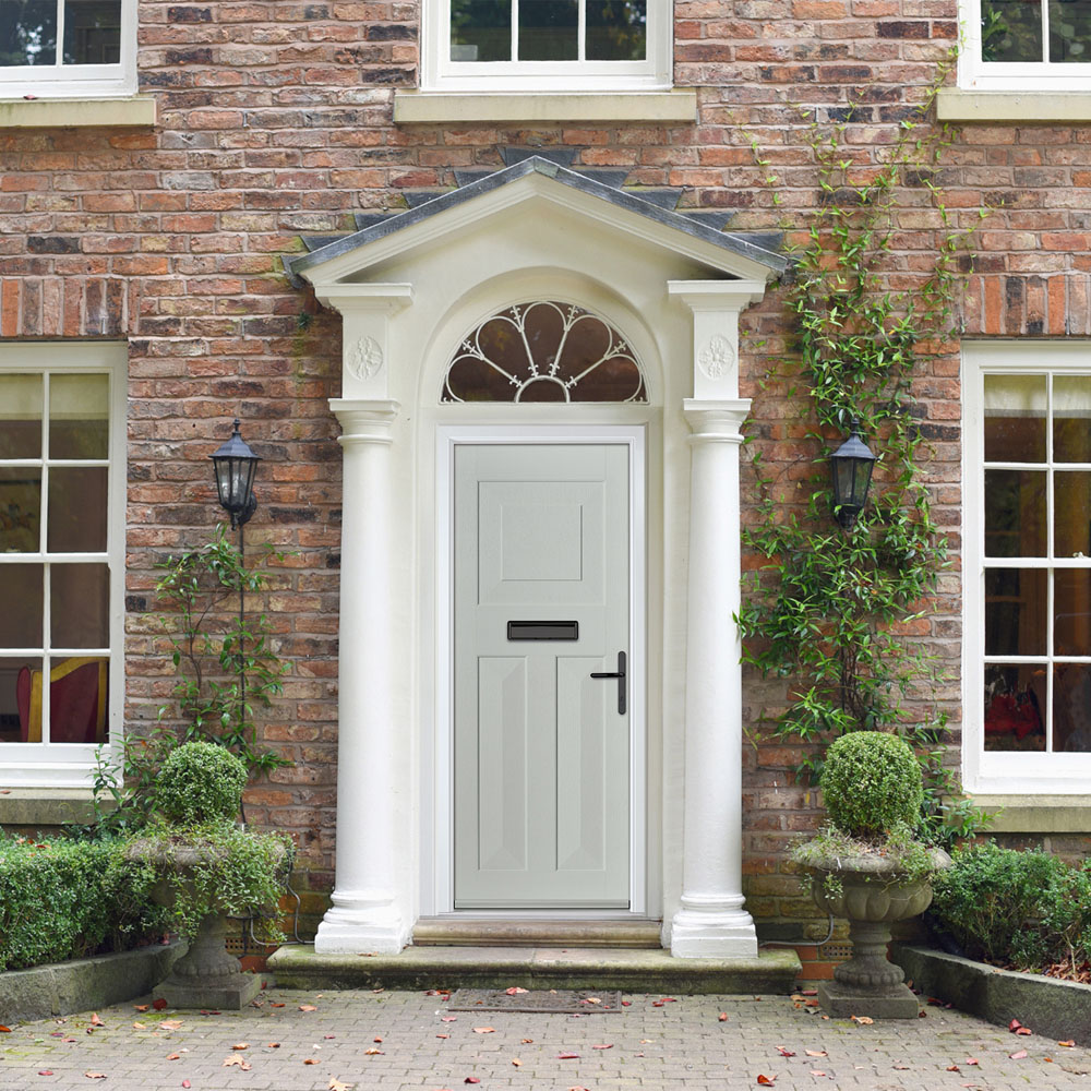 Crystal-Direct Eaton Solid Agathe Grey GRP None Glass Left Hand Open Front Door 890 x 2090mm Image 2