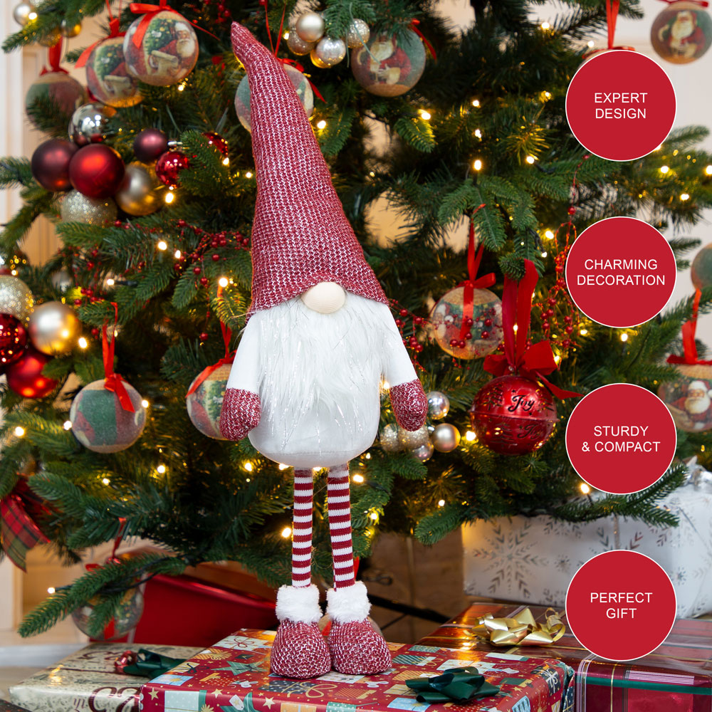 The Christmas Workshop Red Standing Gonk Decoration 63cm Image 6