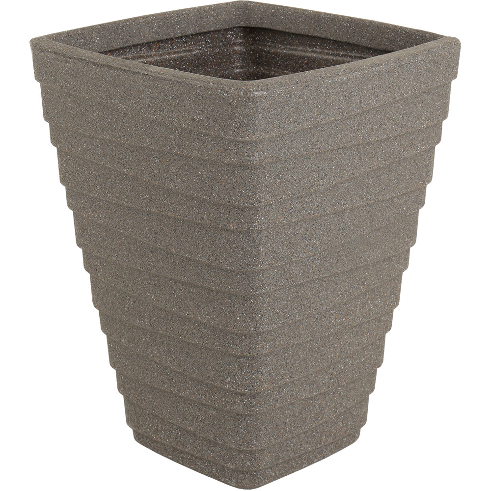Charles Bentley Trojan Granite Effect Square Tall Planter 2 Pack Image 3