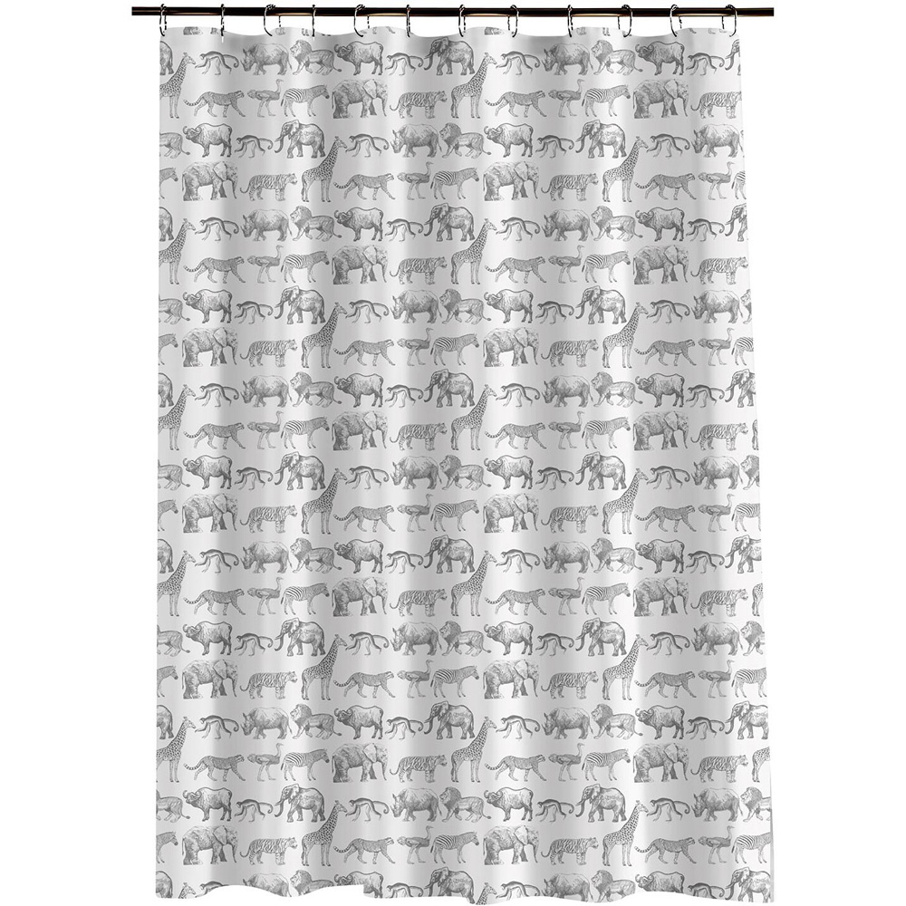 Mono Safari Shower Curtain Image 2