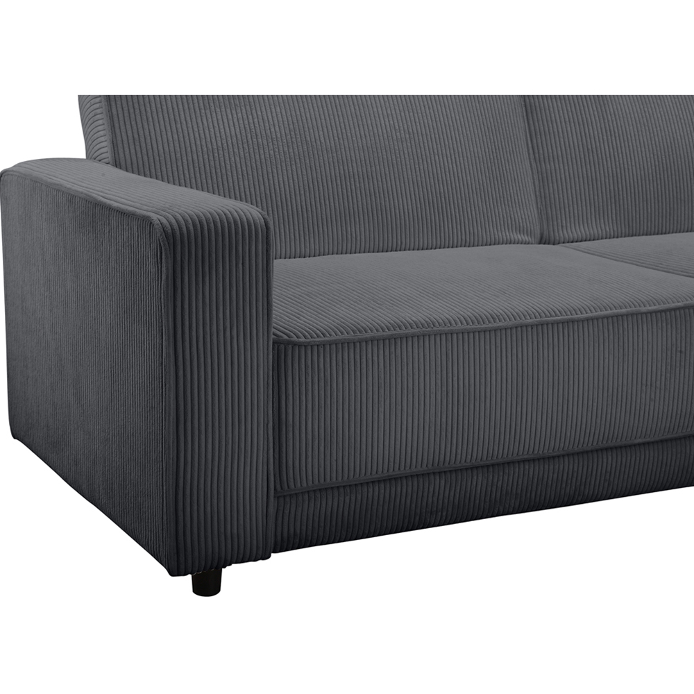 Dorel Allie 3 Seater Anthracite Corduroy Sofa Bed Image 6