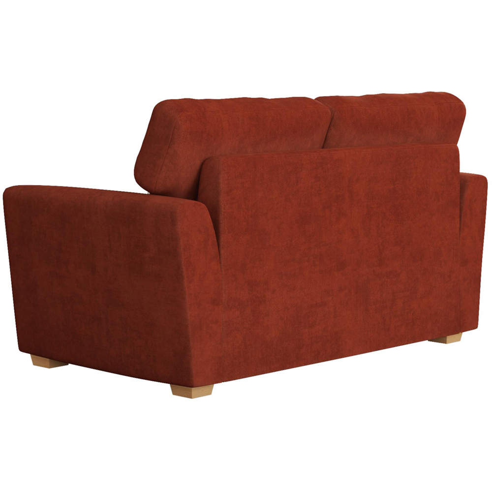 Wendleberry 2 Seater Marmalade Plush Velvet Fixed Back Sofa Image 4