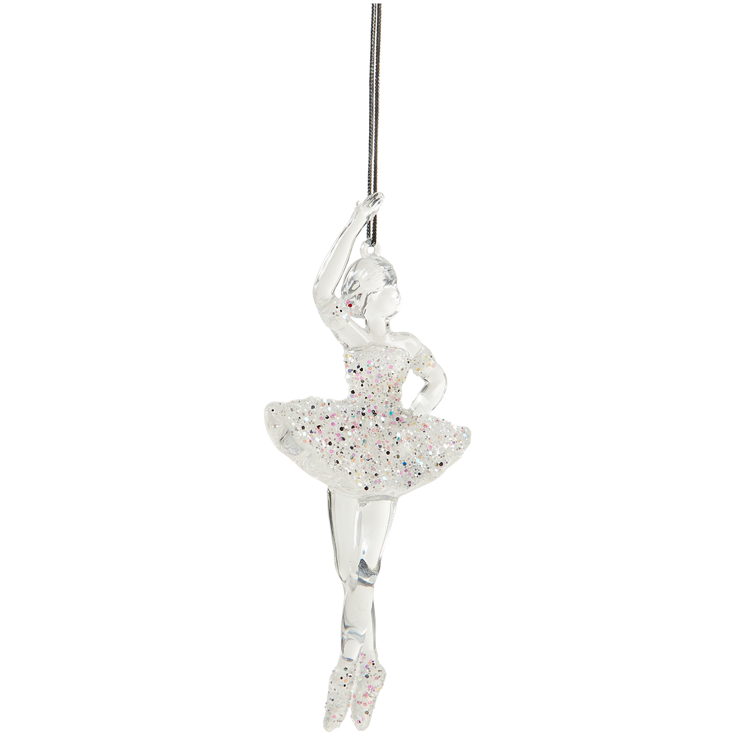 Hanging Glitter Ballerina Decoration - Silver Image 8