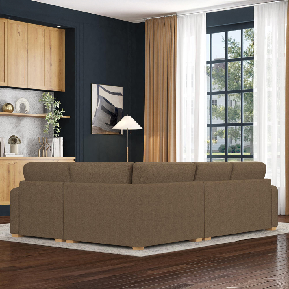 Theadford 3 Seater Venice Nutmeg Fixed Back Right Hand Corner Sofa Image 5