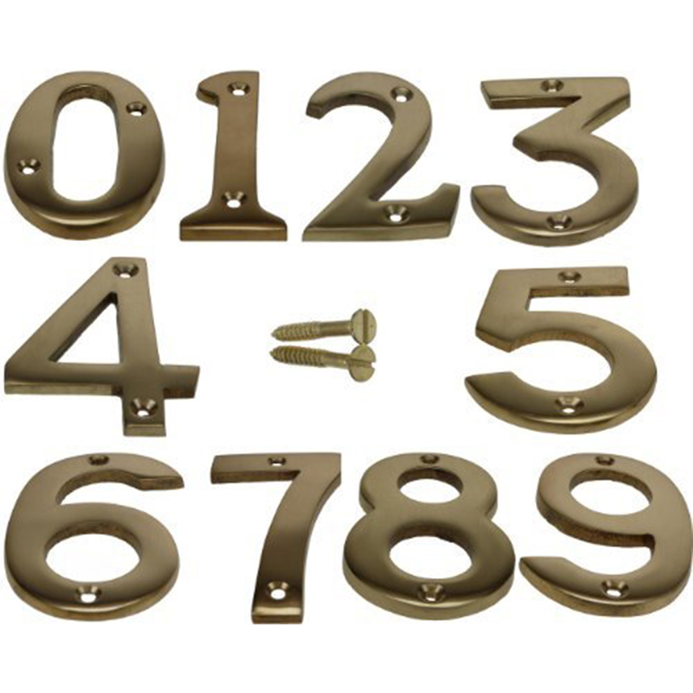 Golden Grace Brass House Door Number 5 3 inch Image 2