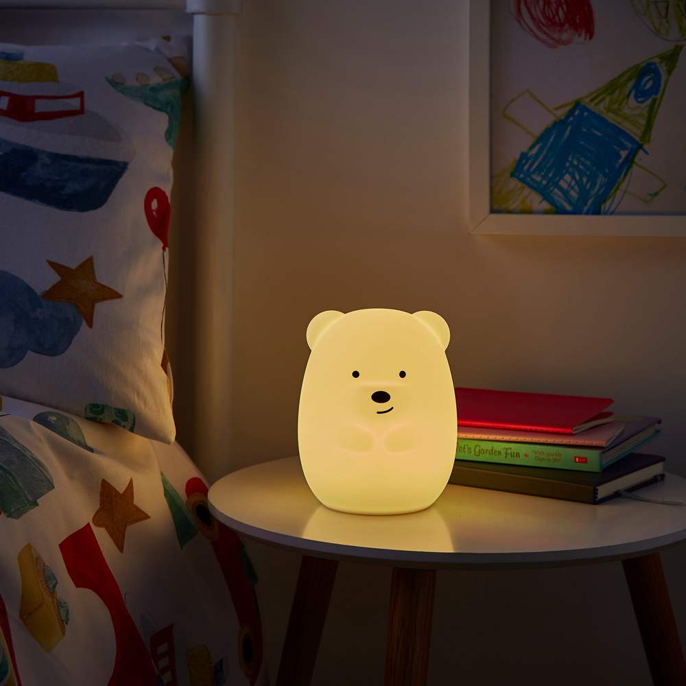 Glow Colour Changing Bertie Bear LED Silicone Night Light Image 4