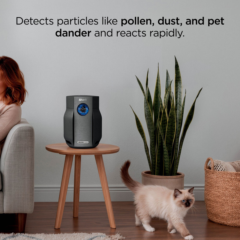 Shark BreatheClear HP062UKBK Charcoal Compact Air Purifier with NeverChange6 20W Image 7