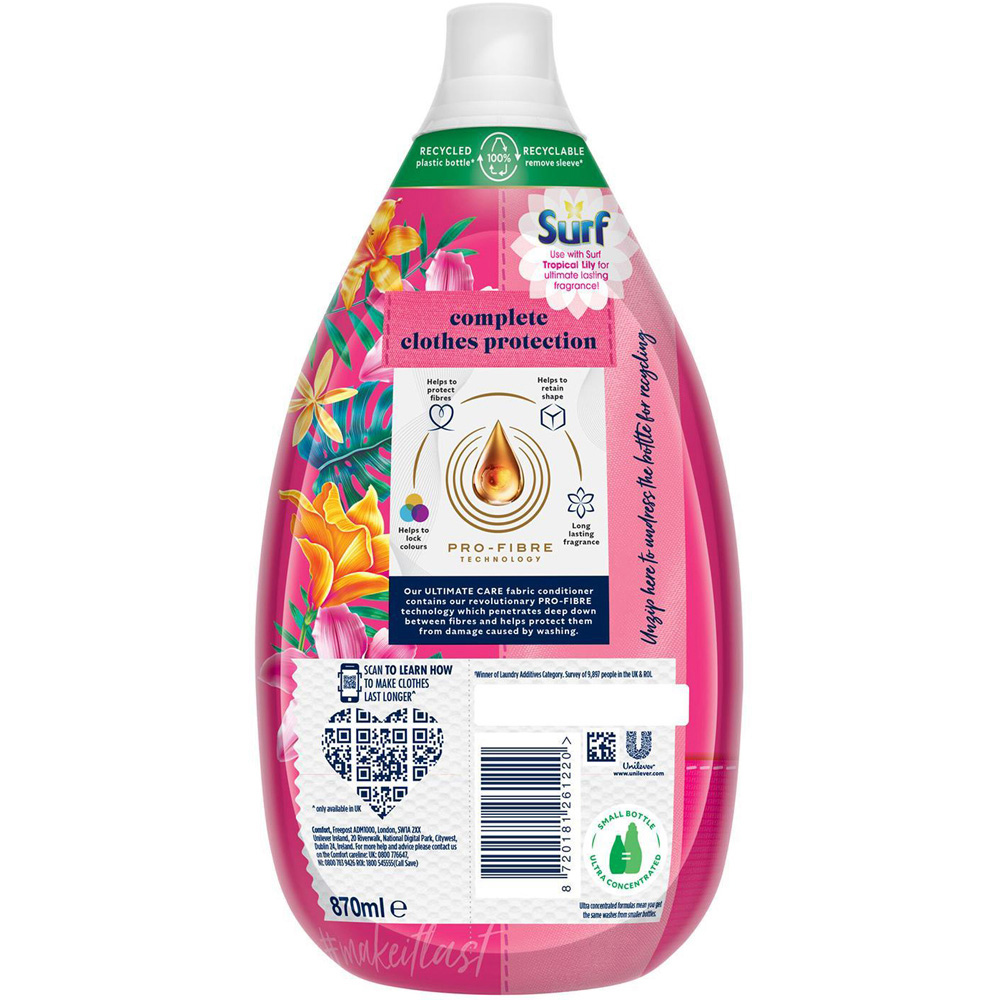 Surf Laundry Powder with Comfort Tropical Lily Fabric Conditioner Image 3