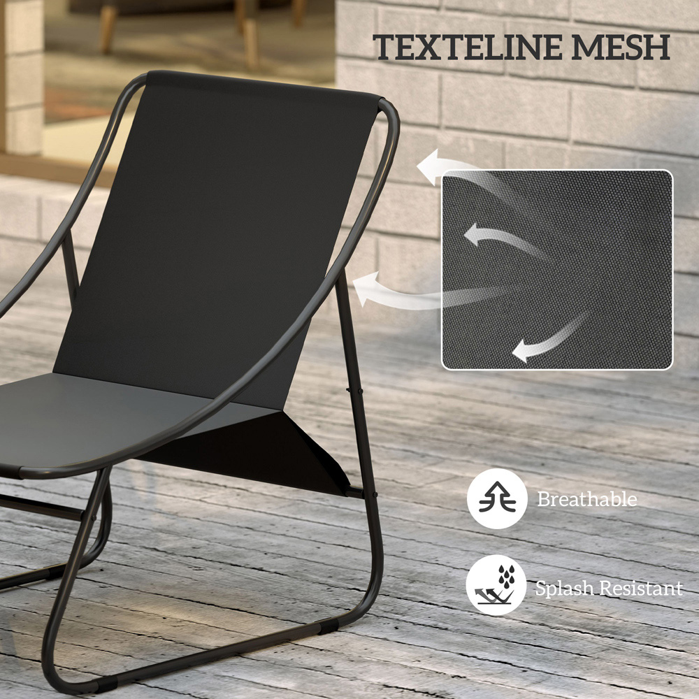 Outsunny 4 Seater Light Grey Garden Sofa Set Image 8