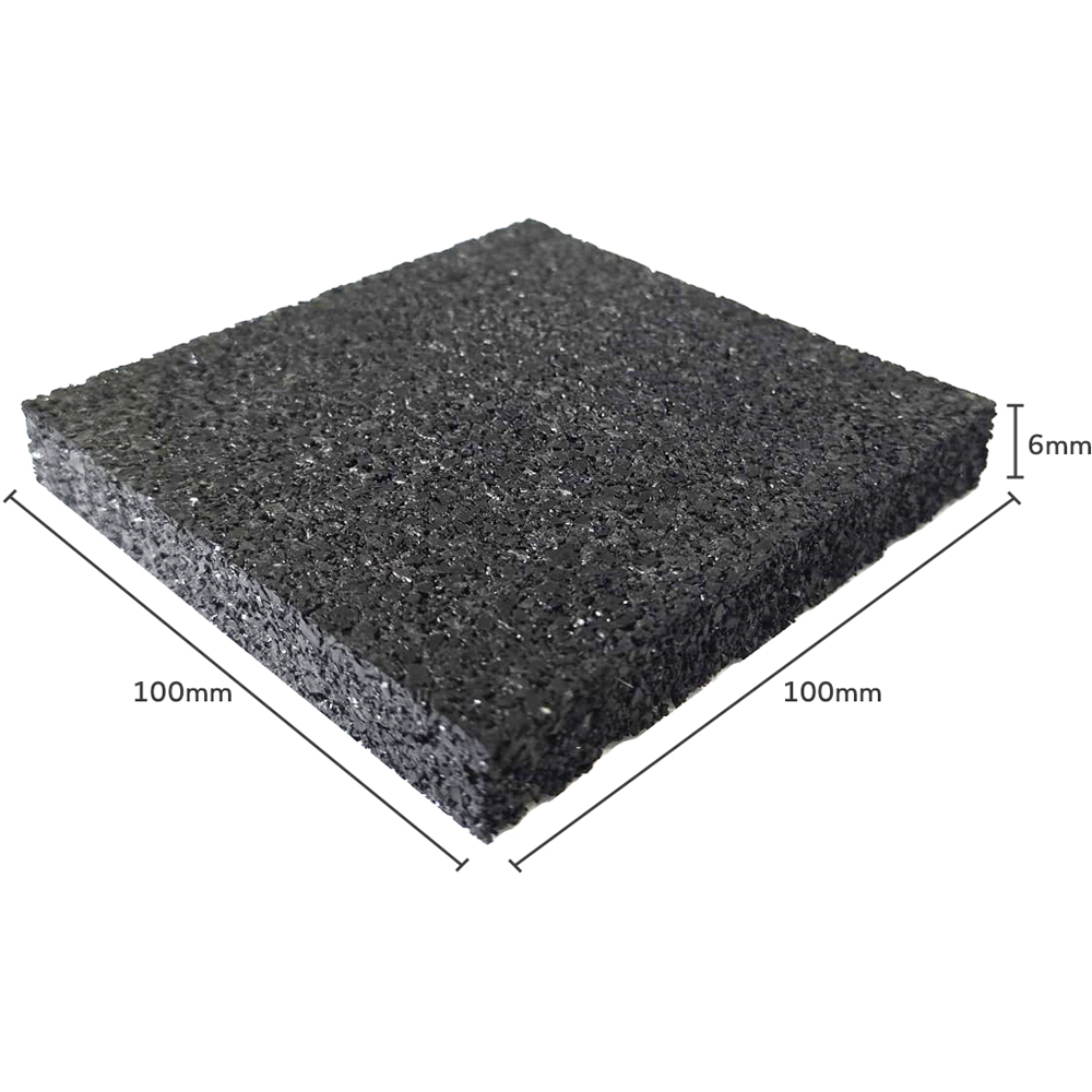 Rubber Anti-Vibration Pad 100 x 100 x 6mm 4 Pack Image 5