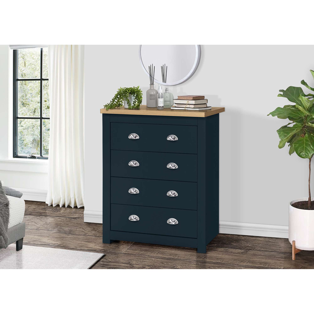 Birlea Highgate Navy 4 Piece Bedroom Furniture Set Image 3