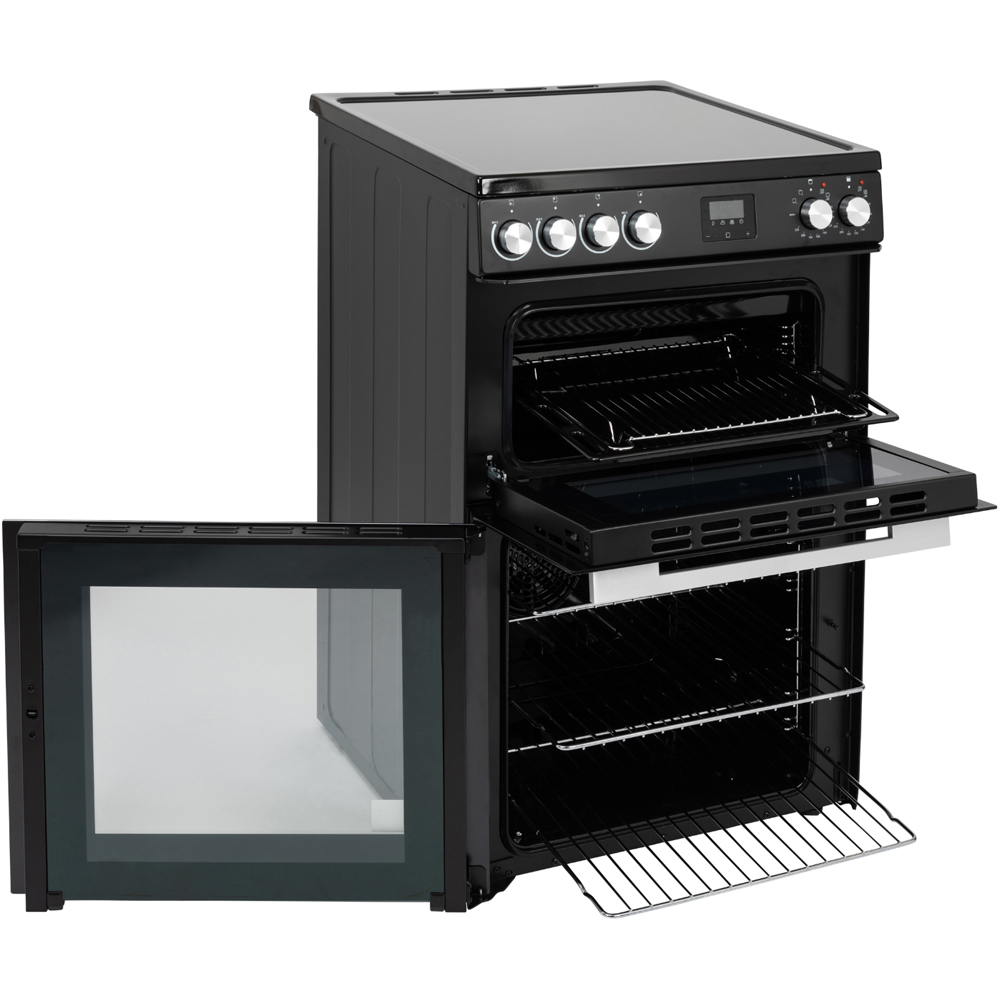 Willow Appliances WDOC60TBL Black 31L and 68L Double Oven Electric Cooker with 4 Ceramic Hob Image 4