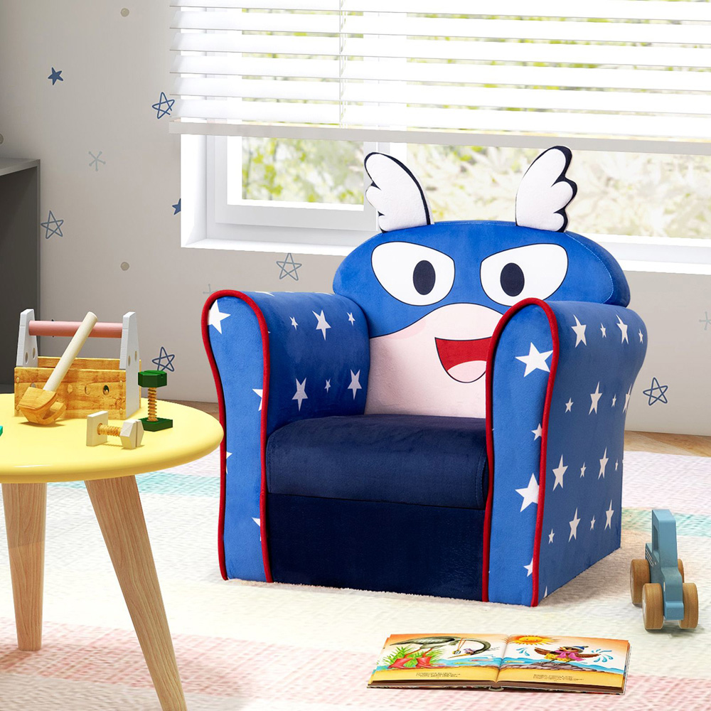 Costway Navy Kids Armchair Image 3
