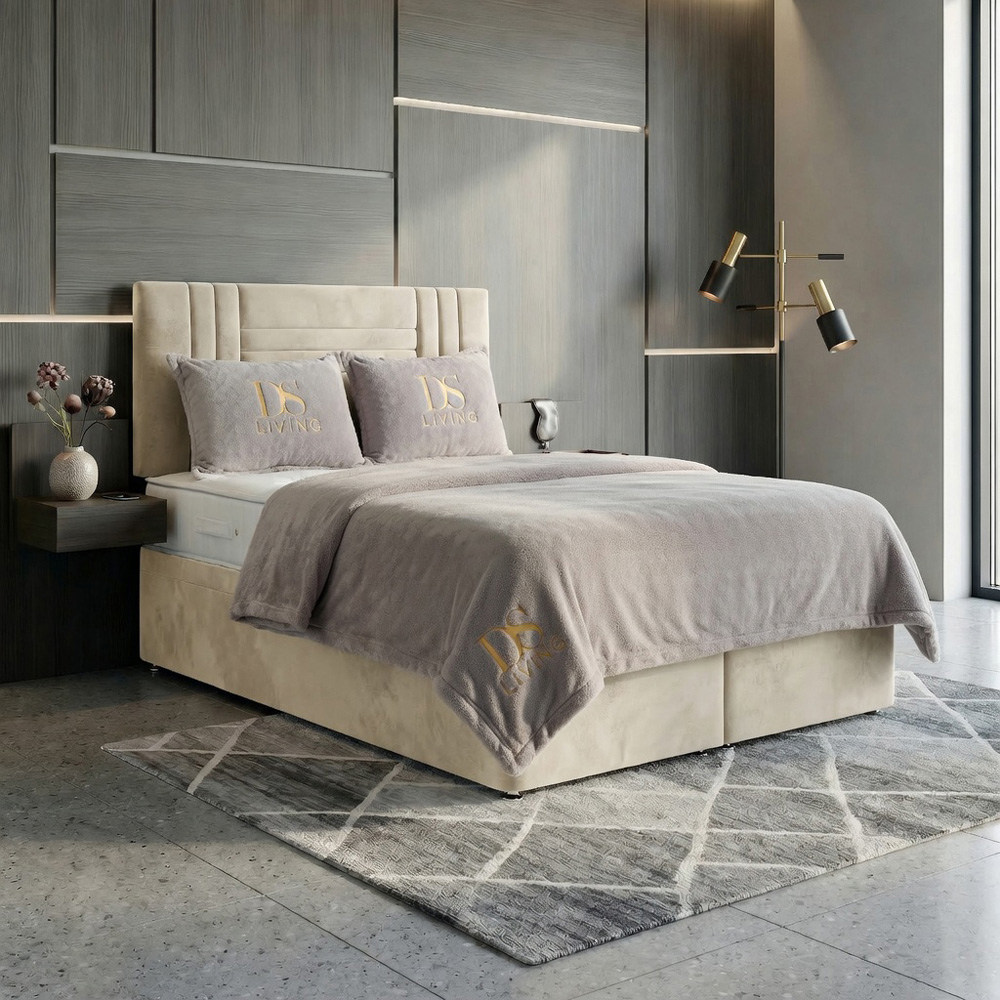 DS Living Orion Single Cream Plush Ottoman Bed Image 6