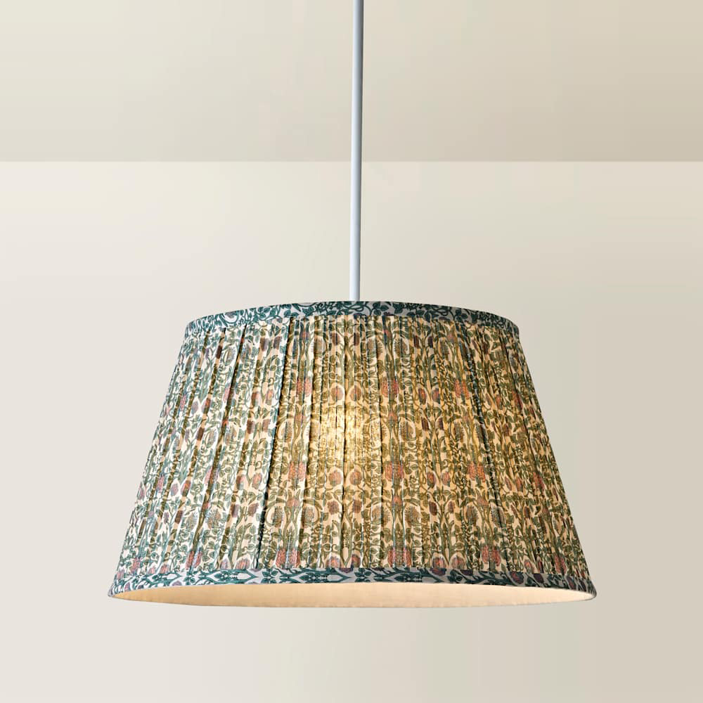 ValueLights Abel Floral Pleated Tapered Large Lamp Shade Image 4