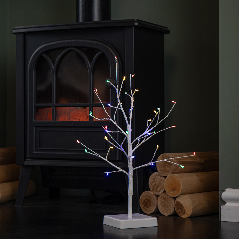 Samuel Alexander 32 Warm White and Multi-Colour LED Christmas Twig Tree 40cm Image 8