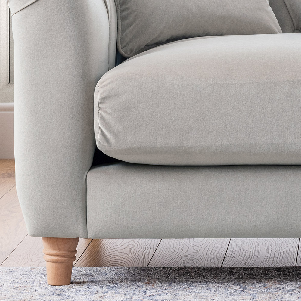 Chalk Velvet Armchair Image 3