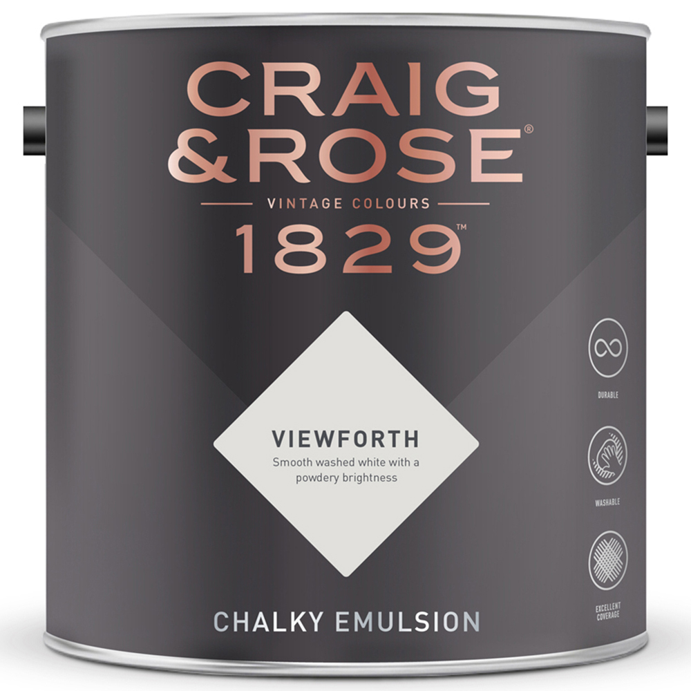 Craig & Rose Walls and Ceilings Viewforth Chalky Emulsion Paint 5L Image 2